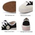 Zapatos casuales de lona blancos bajos para hombre